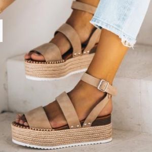 Jen Microsuede Espadrille Sandal (7.5)